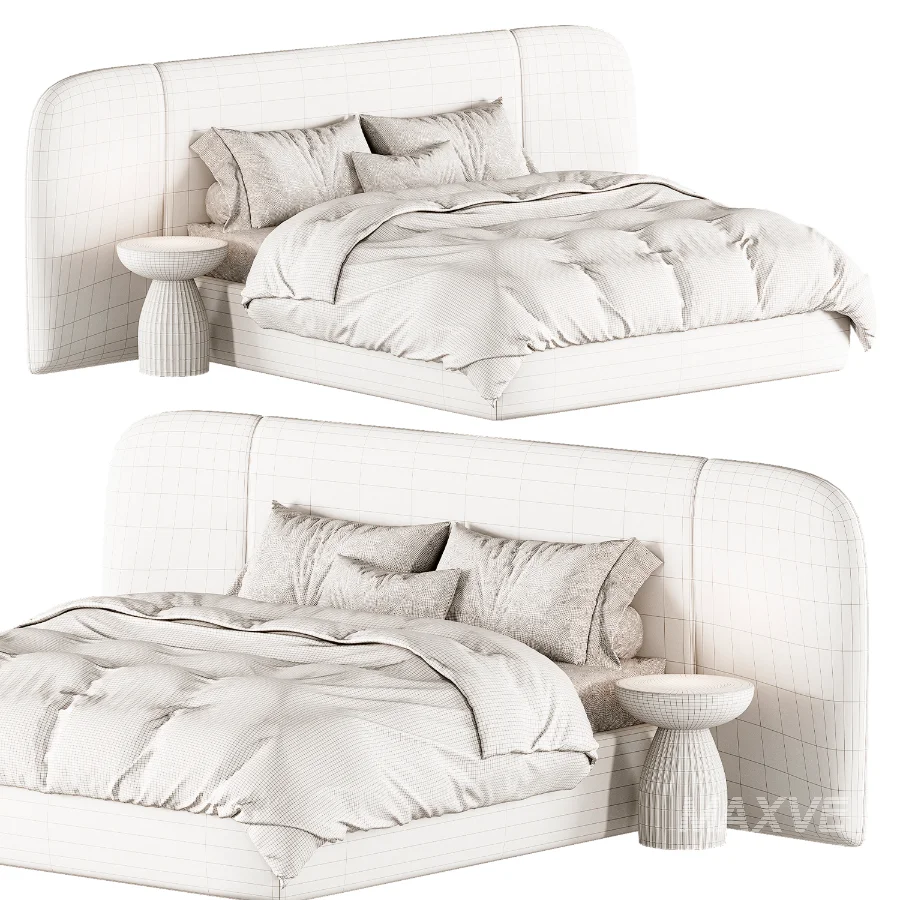 Julianne Upholstered Winged Bed - Image 5