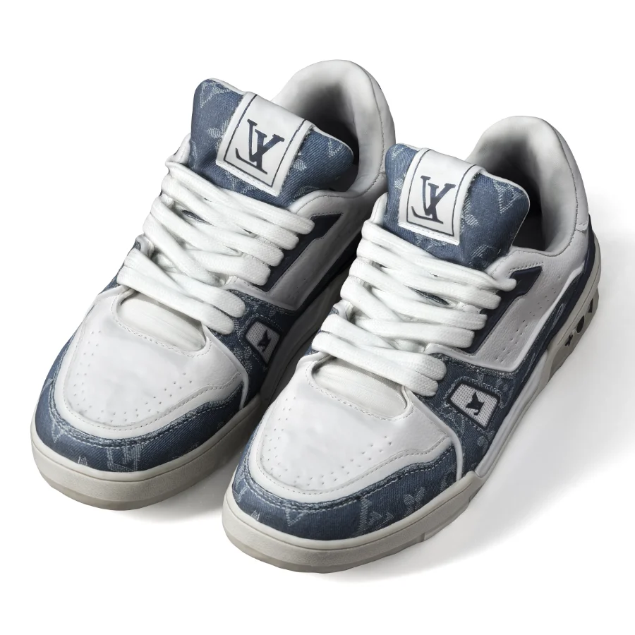 Minimal Sneakers with Denim Design - Image 6