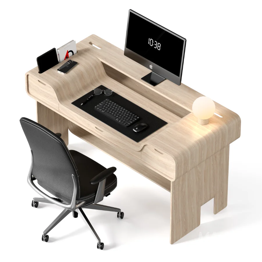 HOLLOW WOOD OFFICE DESK - Image 5