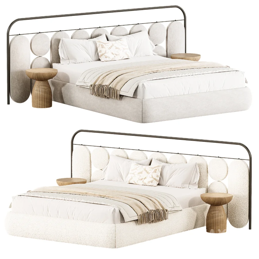 Japandi Double Bed 04 - Image 3