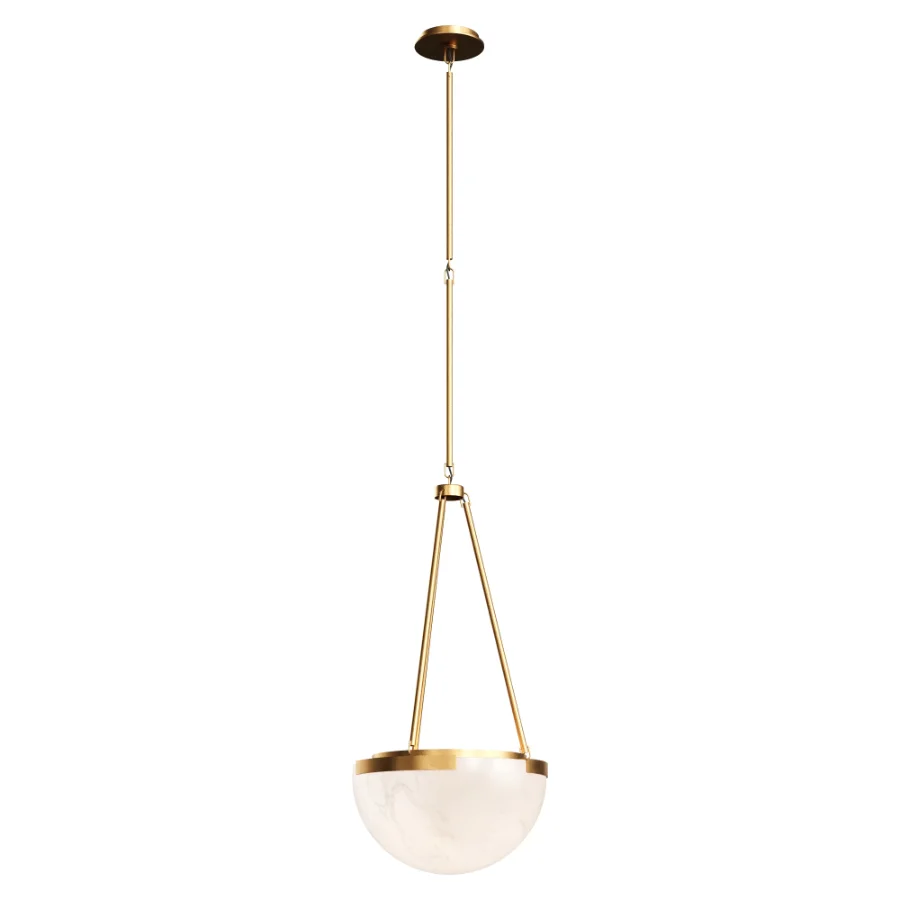 Melange Small Elongated Alabaster Pendant by Visual Comfort - Image 5
