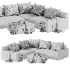 Corner sofa Kirmas 5 Velvet Eclipse divan - Thumbnail 3