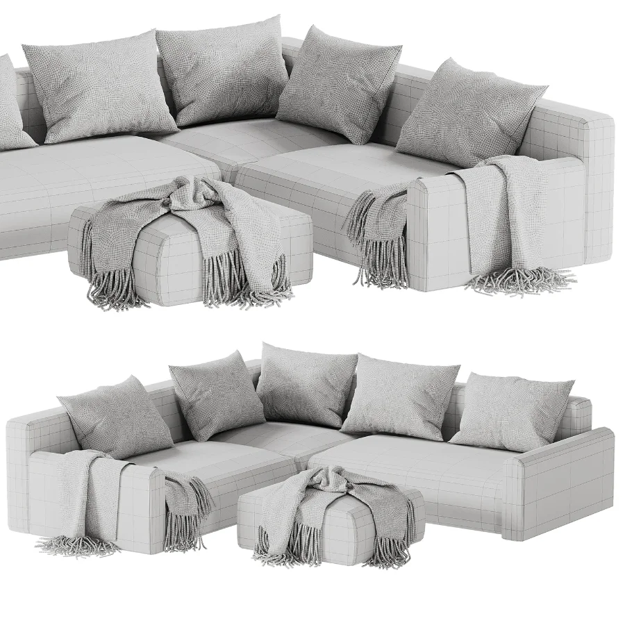 Corner sofa Kirmas 5 Velvet Eclipse divan - Image 3