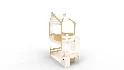 Twin Bunk Bed White, House Bed,Storage And Guard Rail - Thumbnail 7
