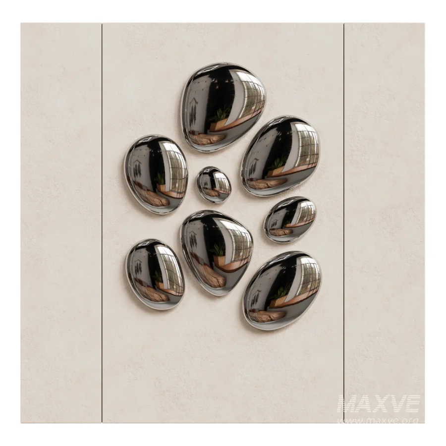 Chrome Bubble Wall Decor 24 - Image 3