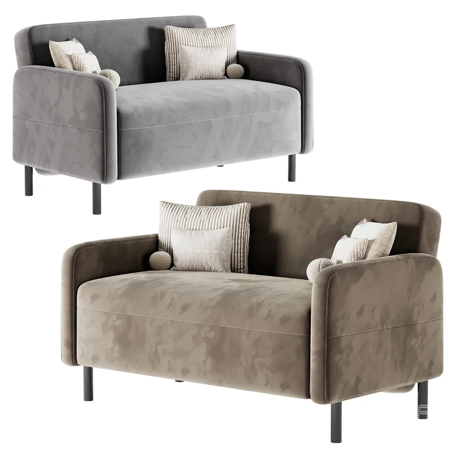 Straight sofa Fils Mini 120 Velvet Terra - Image 2