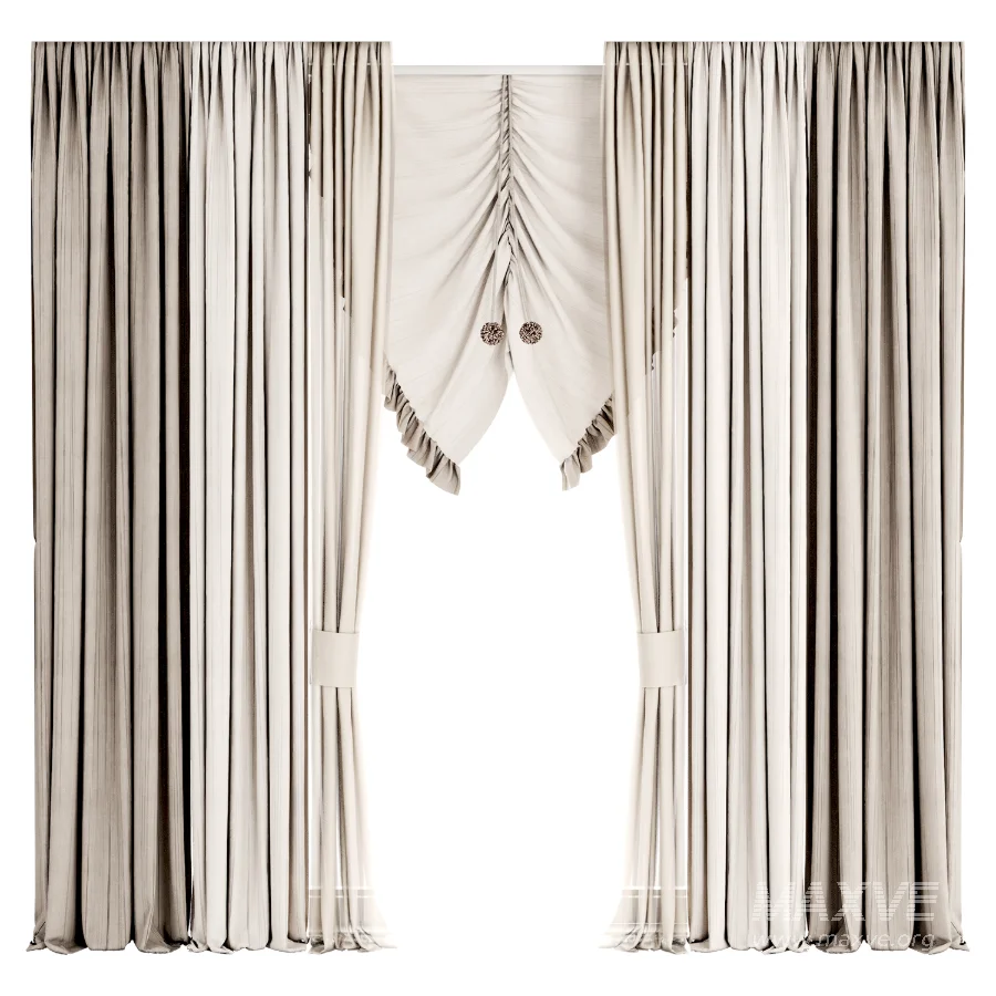 Silk and Cotton Curtain Set 121 - Image 1