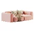 Modular sofa Mail3 Bucle Silver - Thumbnail 3