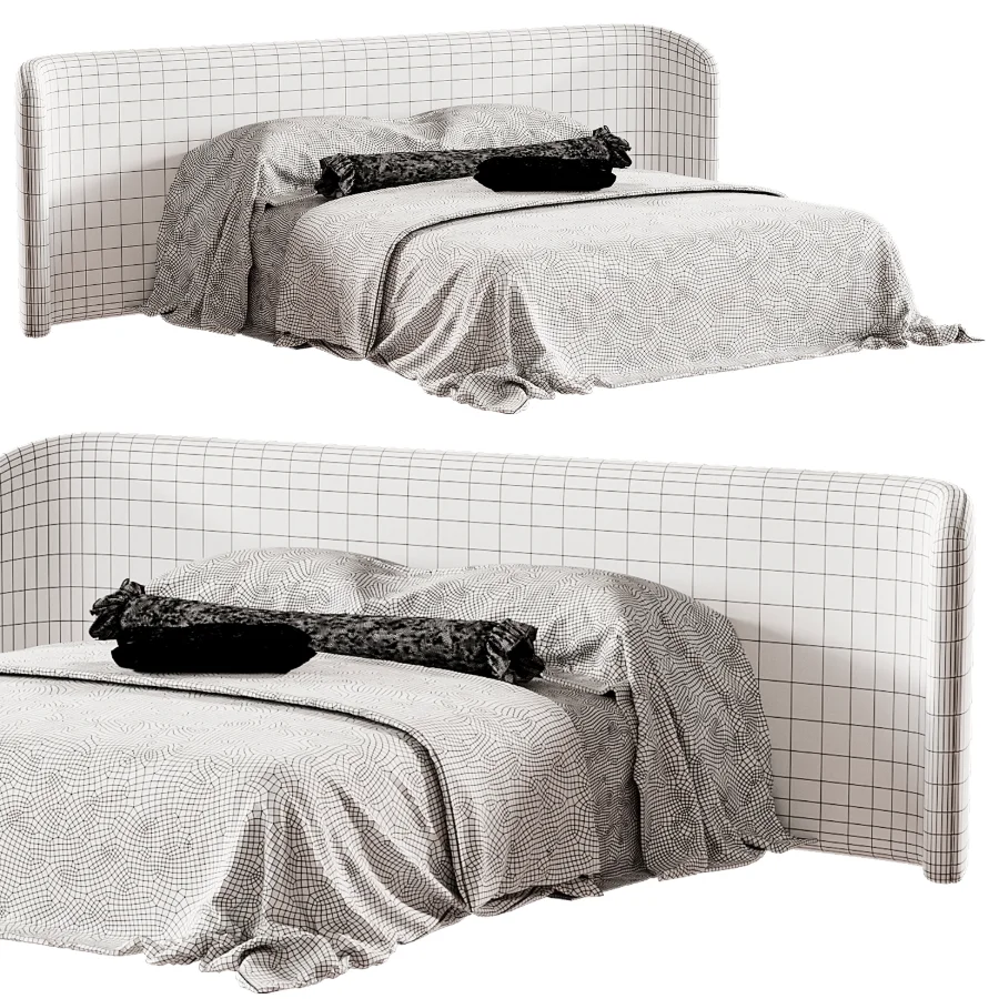 Modern Double Bed 09 - Image 6