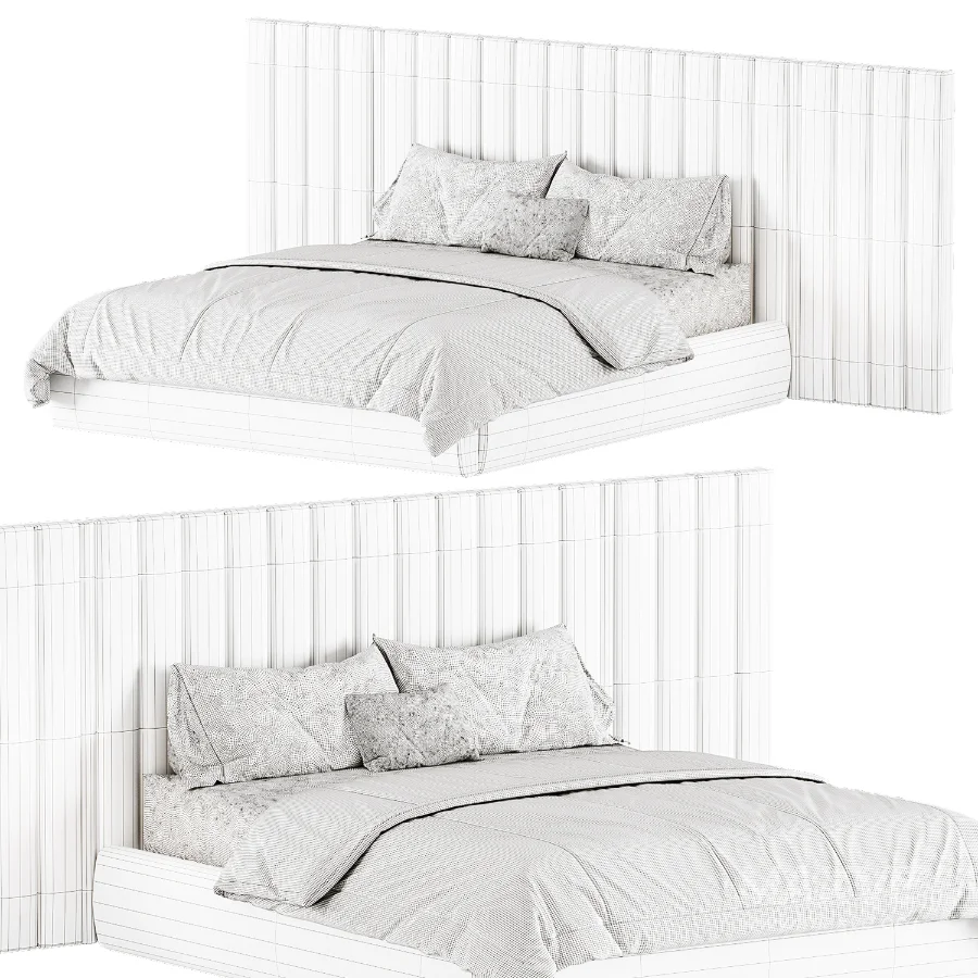 Summerton Stone White Fabric Queen Bed - Image 3