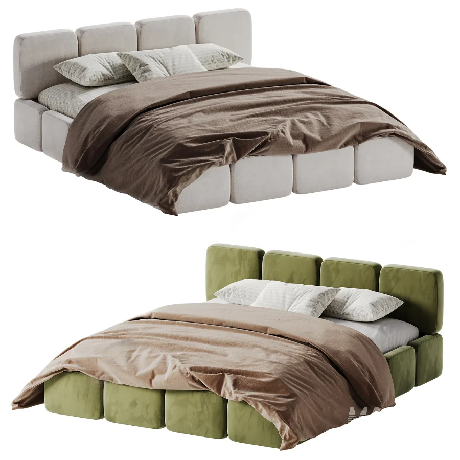 Letto Imbottito in Bucle Tayla Bed by Westwing - Image 3
