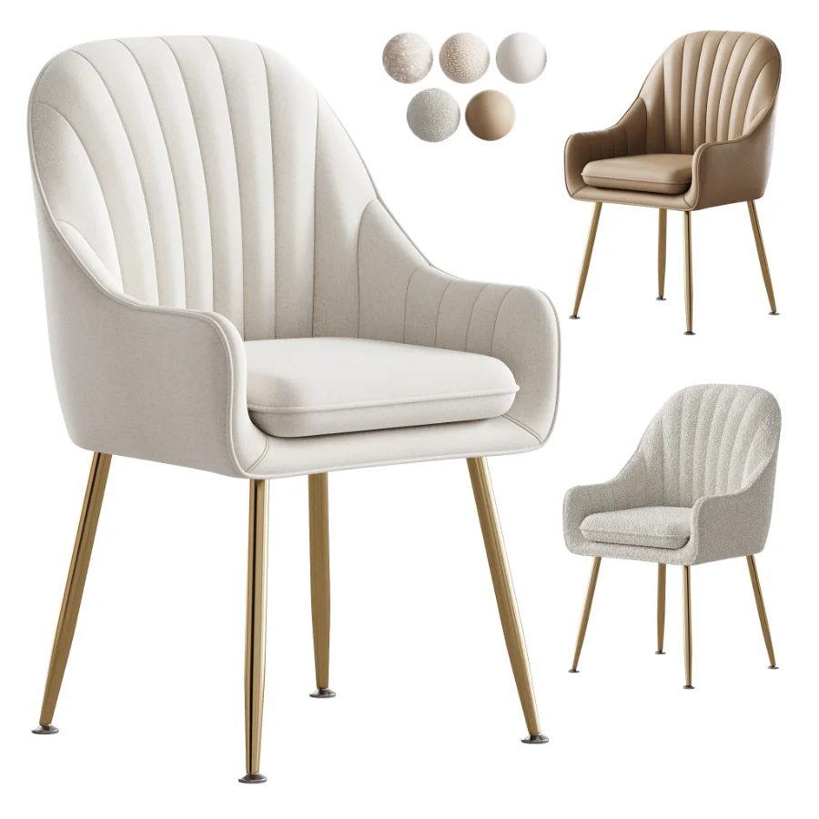 Scandinavian Style Metal Dining Chair - Image 1