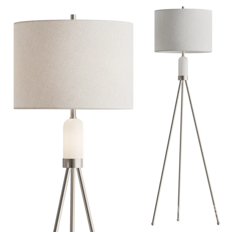 Orion High Brushed Nickel Floor Lamp - Image 1