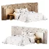 Addax Velvet Luxury Wide Triple Layer Headboard - Thumbnail 1