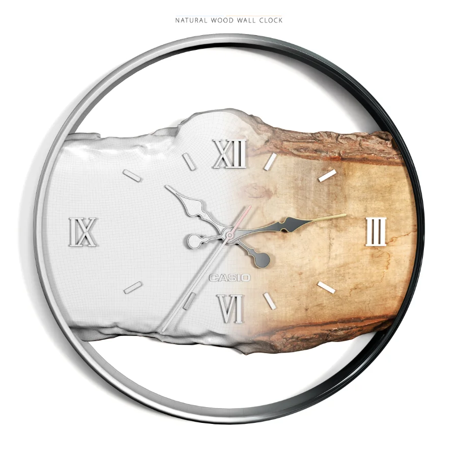 NATURAL WOOD WALL CLOCK - Image 4
