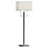 Black and Gold Metal Floor Lamp with Linen Shade - Thumbnail 2