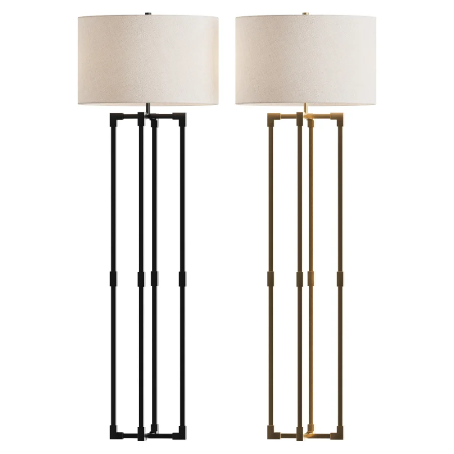 Metal Floor Lamp with Shade - Image 1