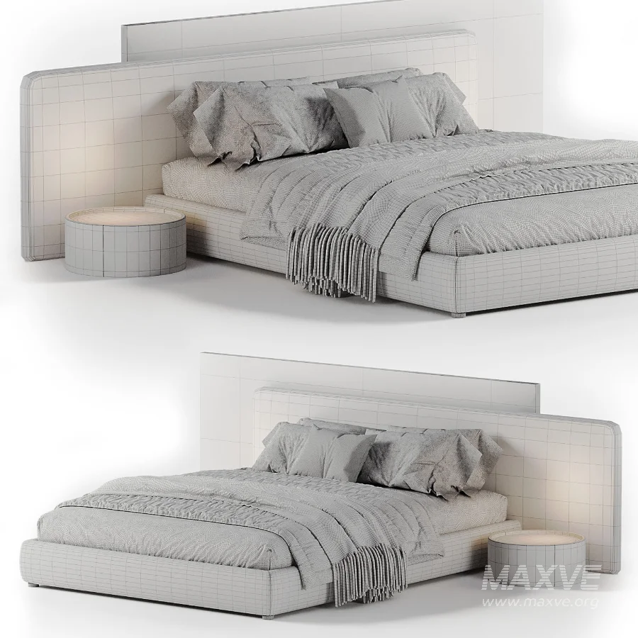 Modern Double Bed 04 - Image 7