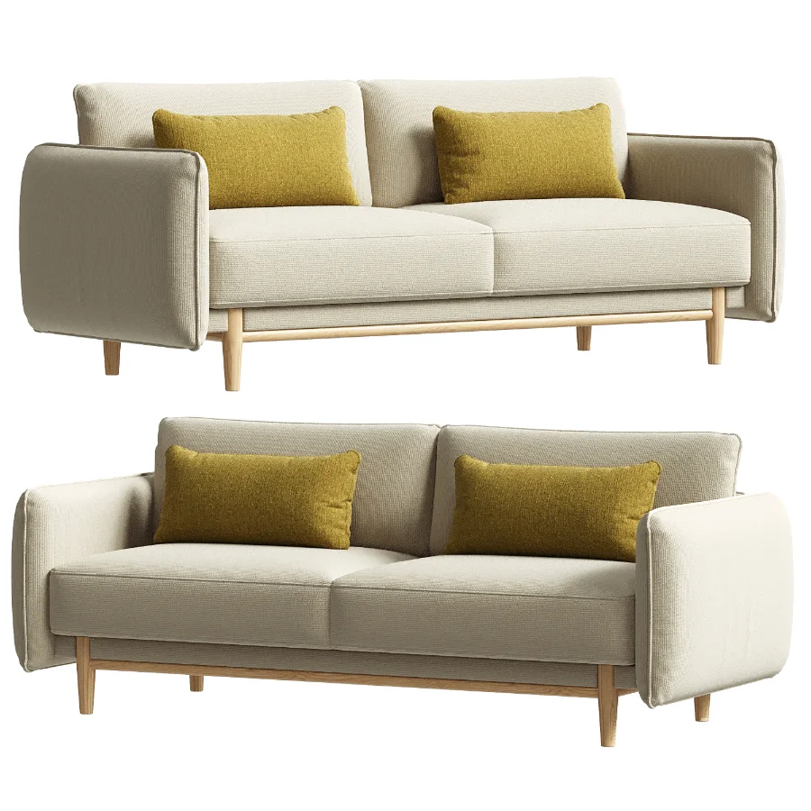 Louie 3 Seat Sofa Grey Linen - Image 3