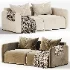 Straight sofa Kartos Velvet by divan - Thumbnail 6