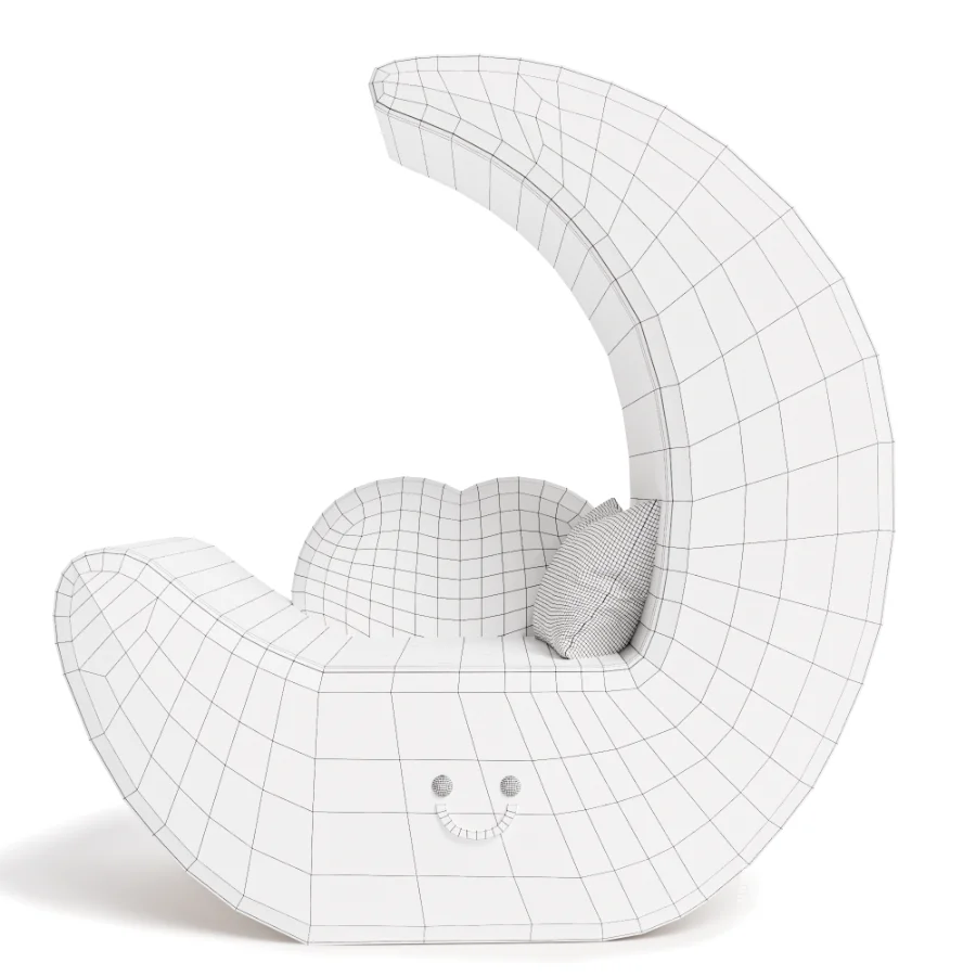 Modern Crescent Moon Lounge Chair - Image 6