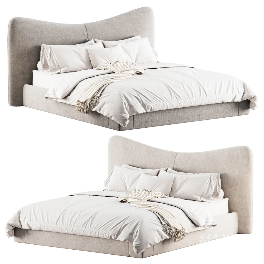 Modern Double Bed 07 - Image 2