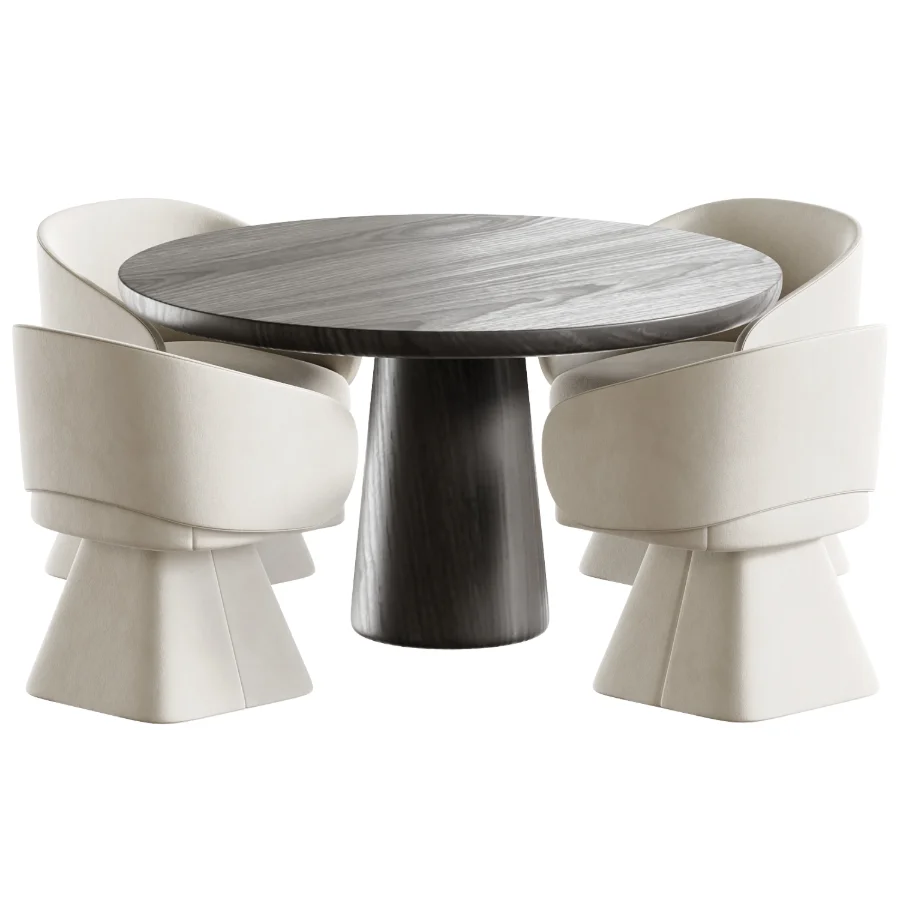Milan swivel chair and Makoto dining table - Image 3
