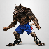 Realistic Muscular Werewolf Monster - Thumbnail 4