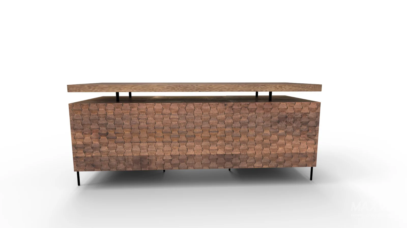 Raffael Carved Wood Executive Desk - Image 7