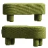 Bellamy Olive Velvet Bench - Thumbnail 3