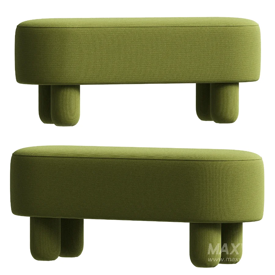 Bellamy Olive Velvet Bench - Image 3