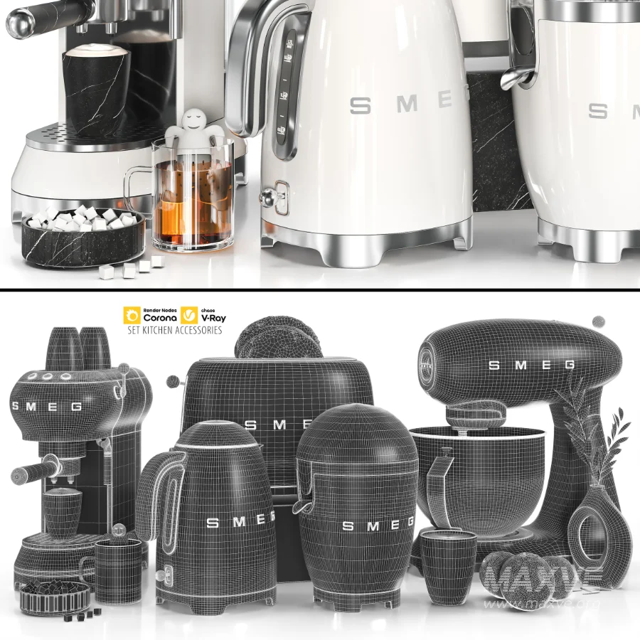 Set Kitchen Accessories (White Color) - Image 4