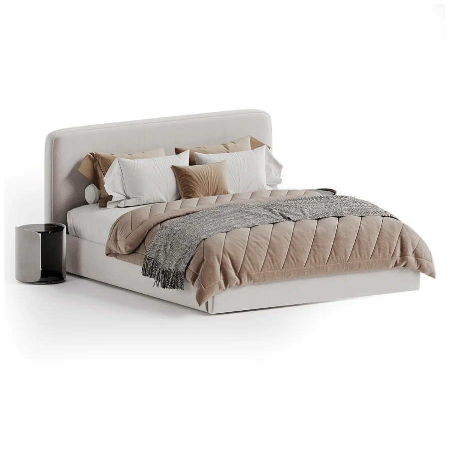 Abbyson Luxe Upholstered Bed - Image 2