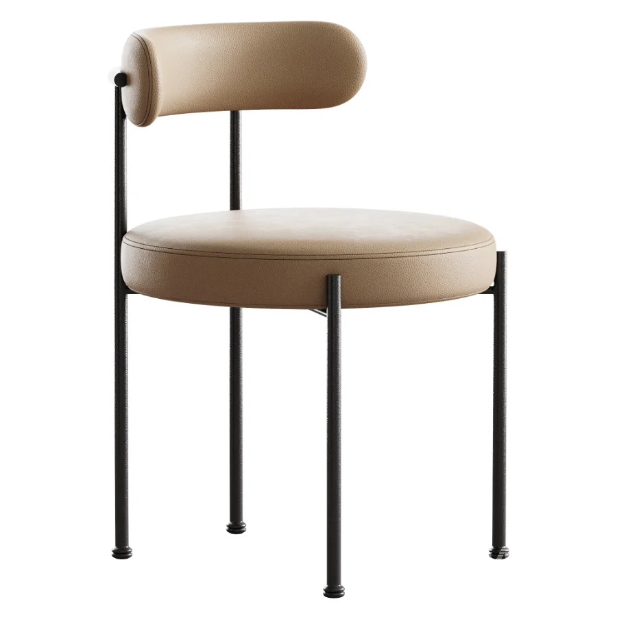 Modern Style Upholstered Side Chair Open Back Dining Chair - Image 4