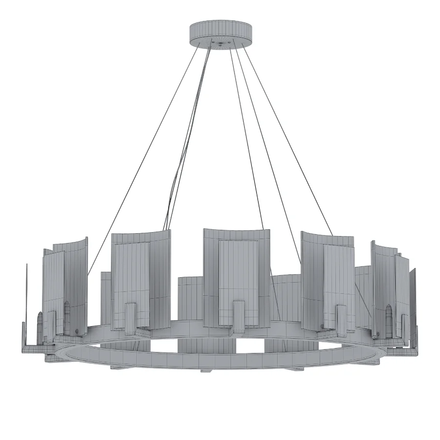 Carrara Marble Round 12 Light Chandelier - Image 3
