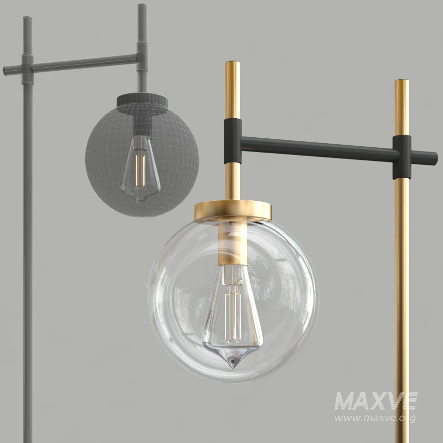 Camryn Glass Globe Floor Lamp - Image 4