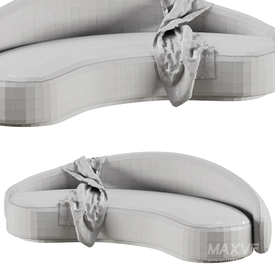 Boucle Curved Sofa - Image 2