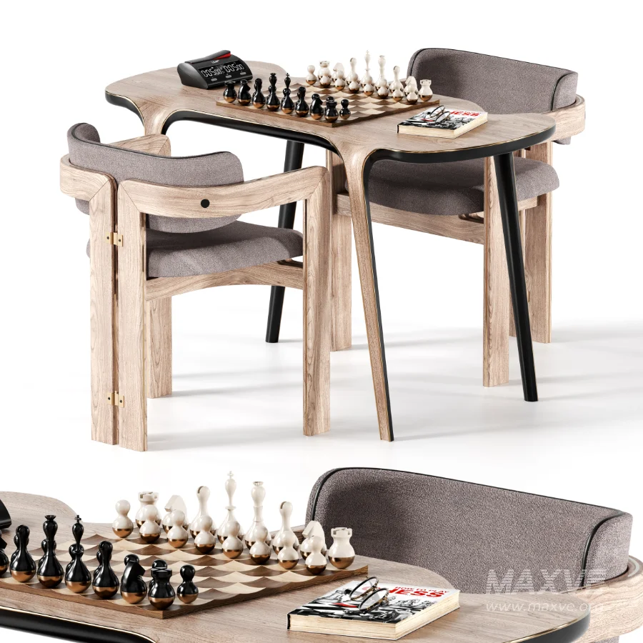 Chess Table and Chairs - Image 3