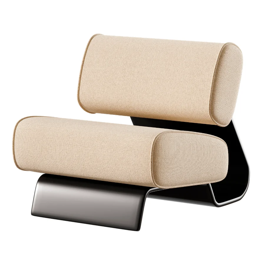 Fabric Lounge Chair - Image 5