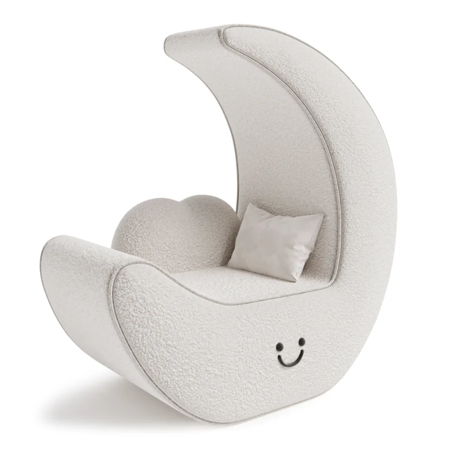 Modern Crescent Moon Lounge Chair - Image 4