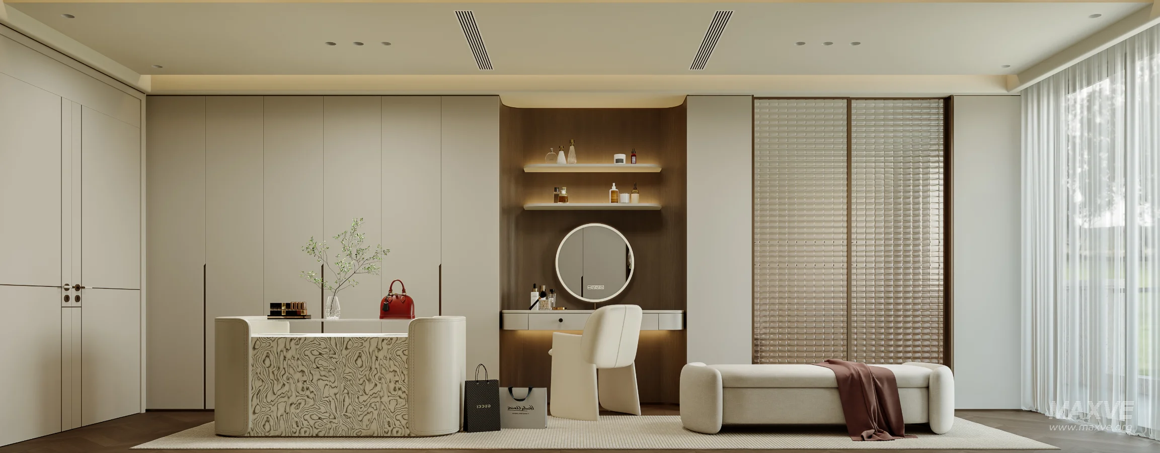 Modern bedroom and dressing room - Image 4