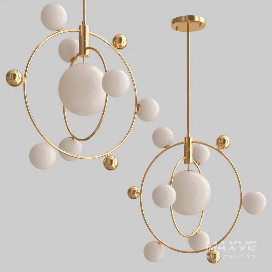 Contemporary Metal Chandelier - Image 1