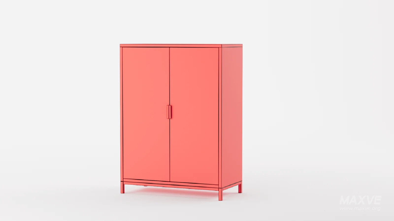 Herringbone Wood Accent Storage Cabinet With 2 Doors - Image 9