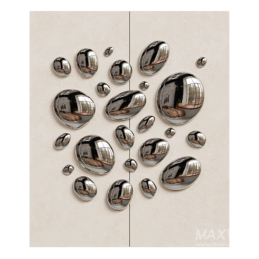 Chrome Bubble Wall Decor 27 - Image 4