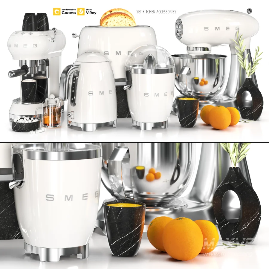 Set Kitchen Accessories (White Color) - Image 1