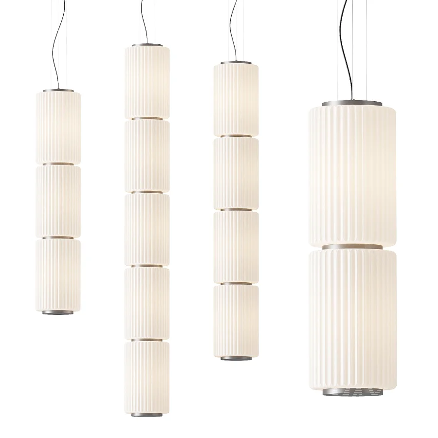 Column Ivory Vertical Pendant Lamp - Image 2