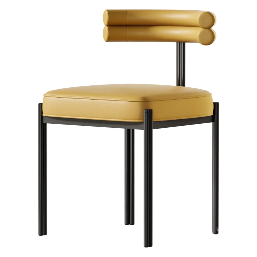 Industrial Velvet Dining Room Chair - Image 6