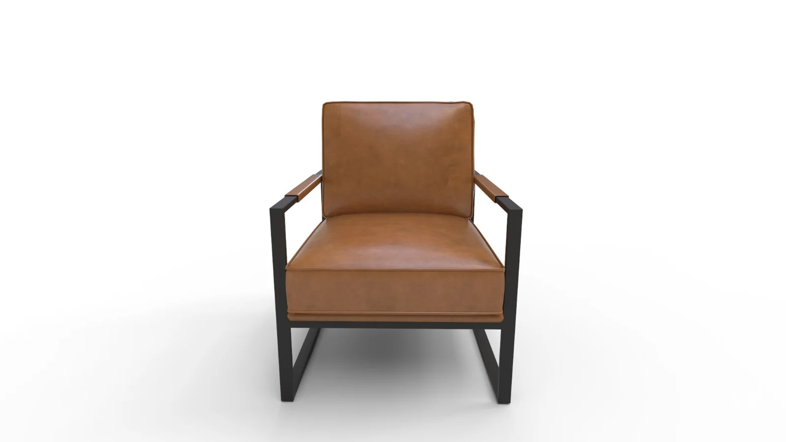Gaines Top Grain Leather Armchair - Image 7