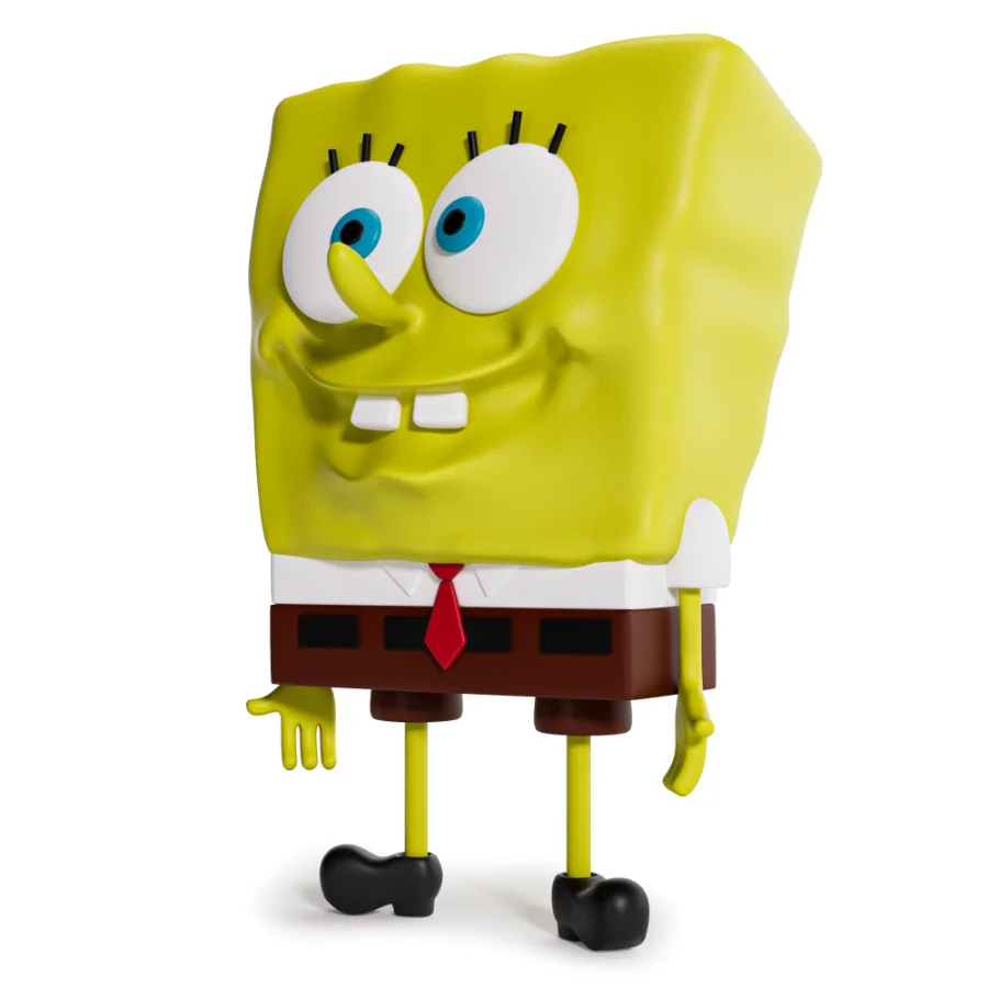 Stylized Yellow Square Cartoon Character – Game Ready 3D Model - Image 2