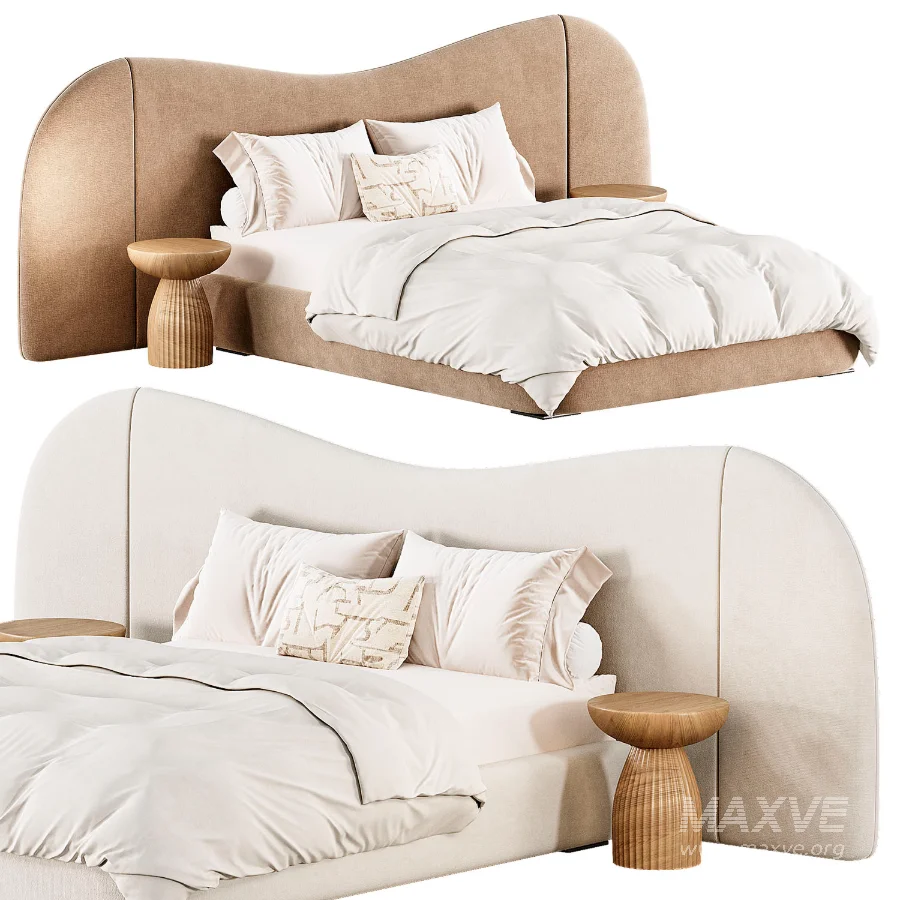Lulu and Georgia Gladys Extended Headboard Platform Bed - Image 1